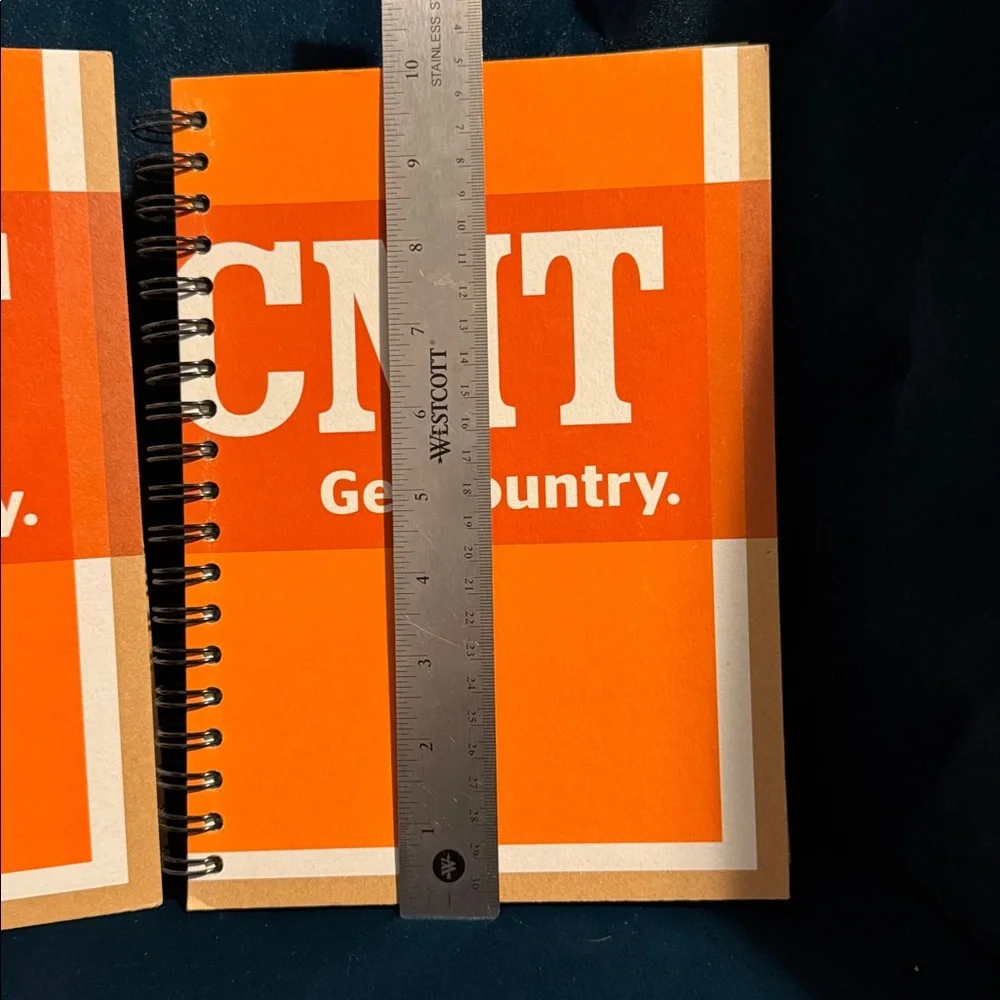 CMT Country Music Television set of two Orange Spiral Notebooks Journals